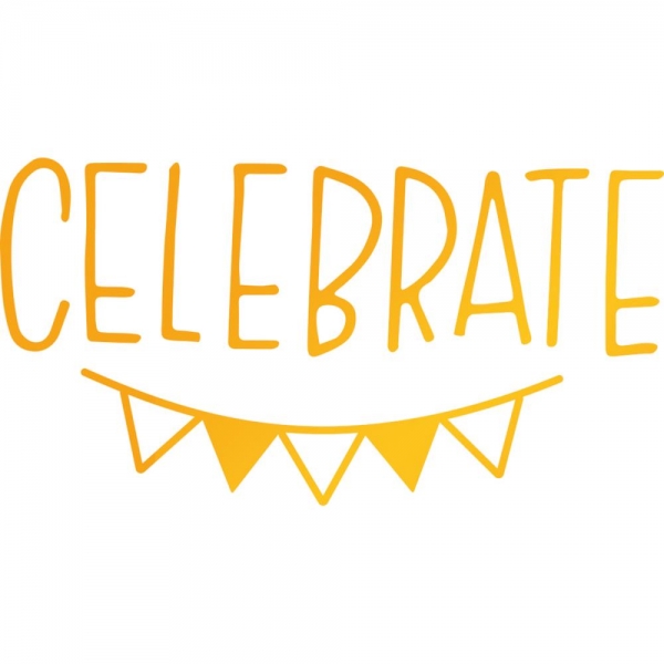  Ultimate Crafts Hotfoil Stamp Die - Celebrate Bunting