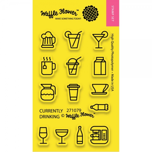 Waffle Flower Clearstamps - Currently Drinking