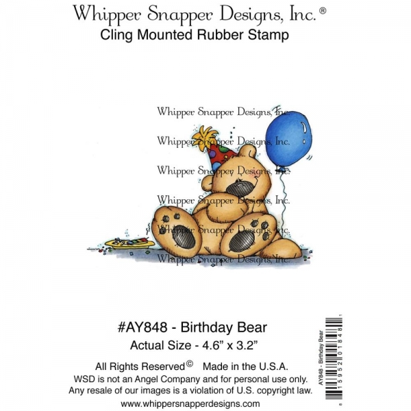 Whipper Snapper Cling - Bitrhday Bear
