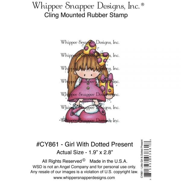 Whipper Snapper Cling - Girl With Dotted Present