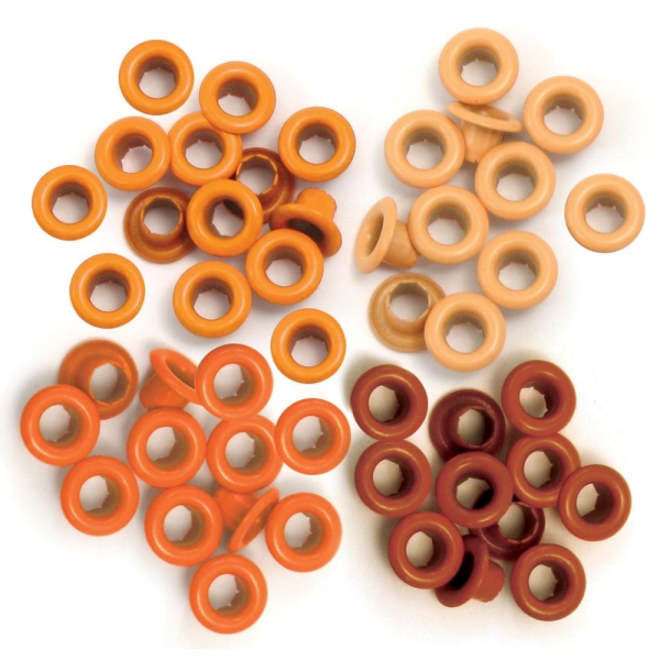 We R memory keepers Standard Eyelets - orange