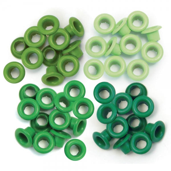 We R memory keepers Standard Eyelets - grün