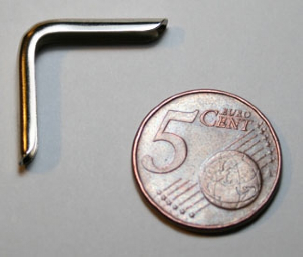 Buchecke schmal / vernickelt glänzend