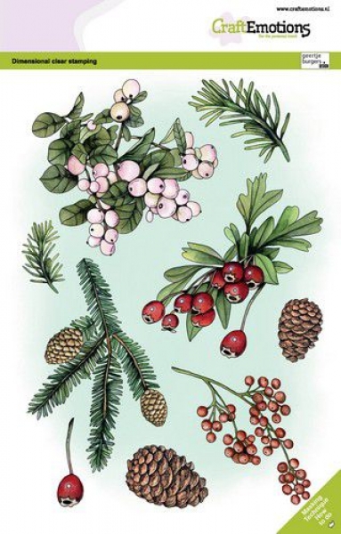 Craft Emotions Clear Stamps - Floral Christmas 2