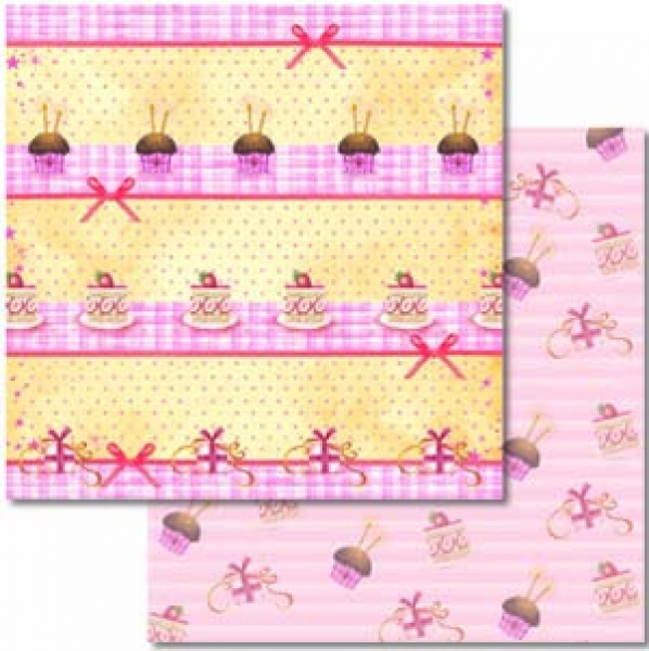 Ursus-Glitter Papier 12"x12" Geburtstag-Motiv 06