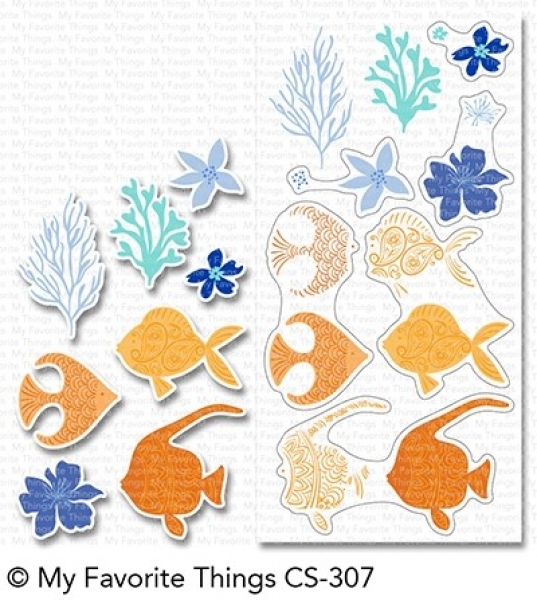MFT Die-Namics Stanz & Stempel Set - Adorned Ocean Friends