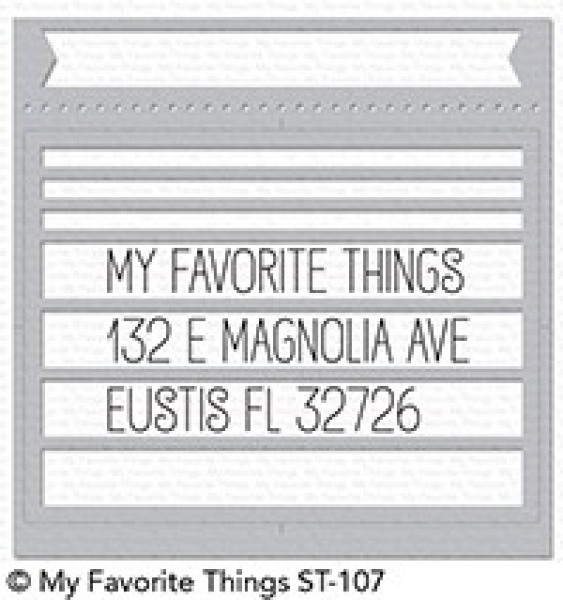 MFT - 6" x 6" Schablone - Stencil Envelope Buddy