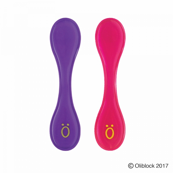 Oliblock Large Magnet-Clip - Purple & Red 2 Stk.