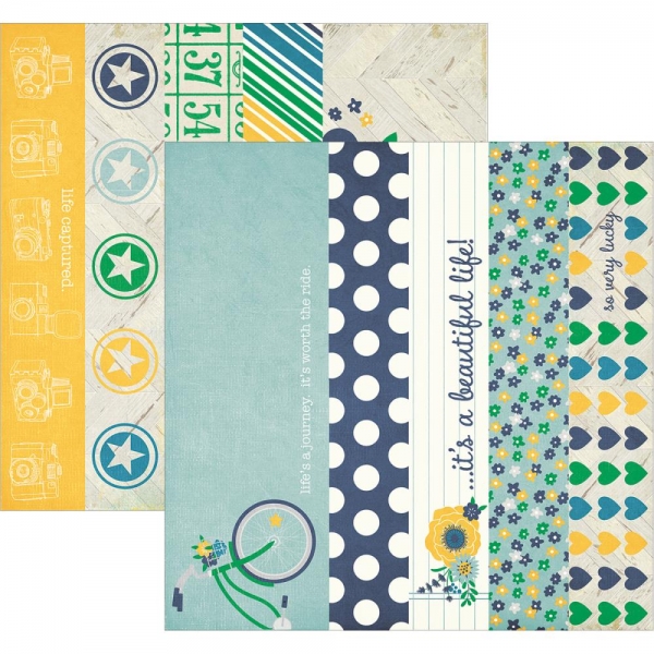 Simple Stories - A Charmed Life - 2x12 Border & 4x14 Title Strip Elements