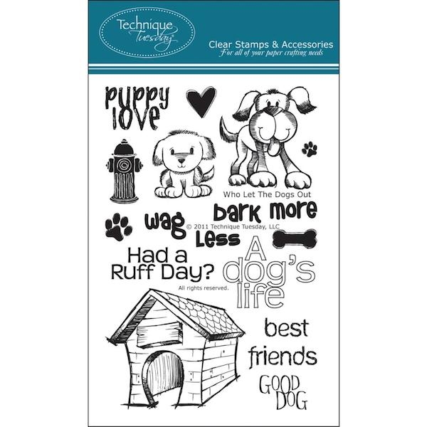 Technique Tuesday Clearstamps - Who let the Dogs out