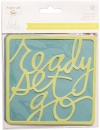 Heidi Swapp 4" x 4" Cards - Die Cut Phrases 12 Stk.