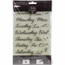 Kelly Creates - Acrylic Sentiments Days of the Week Stamps
