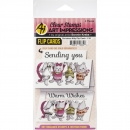 Art Impressions Clear Stamps - Christmas Kitty Flip Card