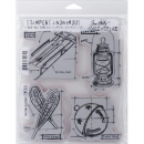 Tim Holtz Stempelset - Christmas Blueprint 5