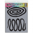 Dylusions large stencil - Down the Rabbit Hole