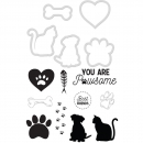 Kaisercraft Dies & Stamp Set - Pawsome