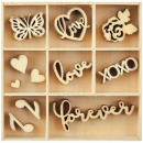 %Kaisercraft Wooden Flourish Pack - Love%