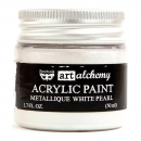 Prima Marketing Acrylic Paint - Metallique White Pearl