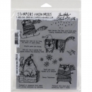 Tim Holtz Stempelset - Snarky Cat Christmas