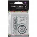 PRIMA Cling Stamp - Optimist - Joy 6 Stck.